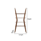 Mid-Century Natural Wood Bookcase With Open Tier Storage For Living Room
