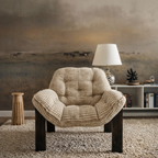 Mid-Century Wooden Accent Chair With Soft Upholstered Seat For Living Room