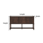 Modern Natural Wood Cabinet With Open Lower Shelf For Living Room