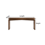 Modern Natural Wood Console Table With Clean Rectangular Top And Frame Base For Living Room