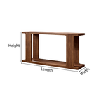Modern Natural Wood Console Table With Open Shelf And Minimalist Design For Living Room