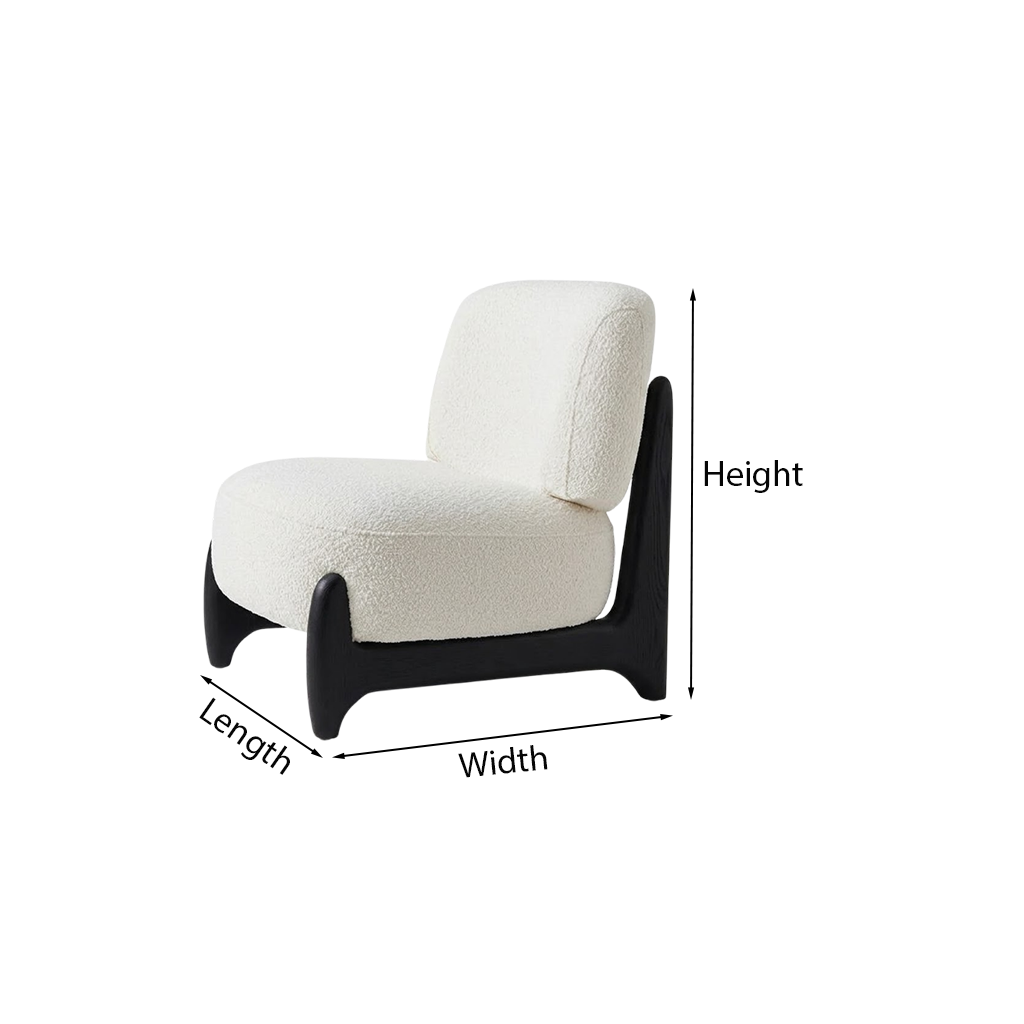 Modern Upholstered Accent Chair With Dark Wood Frame For Living Room