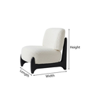 Modern Upholstered Accent Chair With Dark Wood Frame For Living Room